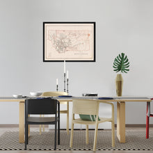 Cargar imagen en el visor de la galería, Digitally Restored and Enhanced 1879 Montana Map Poster - Framed Vintage Montana Poster - History Map of Montana Wall Art - Restored Montana State Map Territory from Official Records