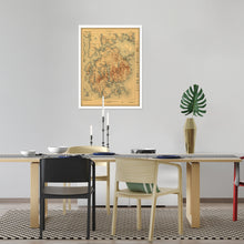 Load image into Gallery viewer, Digitally Restored and Enhanced 1922 Acadia National Park Map - Framed Vintage Map of Maine Poster - Old Map of Acadia National Park Map - Historic Maine Wall Art - Restored Maine Map