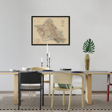 Load image into Gallery viewer, Digitally Restored and Enhanced 1938 Map of Oahu Hawaii - Framed Vintage Oahu Wall Art - Old Oahu Hawaii Map - Topographic Map of Oahu Poster - City & County of Honolulu Hawaii