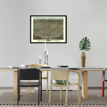 Cargar imagen en el visor de la galería, Digitally Restored and Enhanced 1871 Map of Atlanta Georgia - Framed Vintage Atlanta Poster - Atlanta Georgia Map History - Old Atlanta Wall Art - Bird's Eye View Map of Atlanta GA