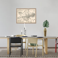 Cargar imagen en el visor de la galería, Digitally Restored and Enhanced 1722 Boston Massachusetts Map -Framed Vintage Boston Poster - History Map of Boston Framed Wall Art - Old Map of The Town of Boston in New England