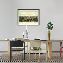 Cargar imagen en el visor de la galería, Digitally Restored and Enhanced 1867 Columbus Ohio Map - Framed Vintage Columbus Map Print - History Map of Columbus Ohio Wall Art - View of Columbus OH Map from Capitol University