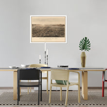 Cargar imagen en el visor de la galería, Digitally Restored and Enhanced 1875 San Jose California Map Poster - Framed Vintage San Jose Wall Art - History Map of California - Old Bird's Eye View Map of San Jose CA