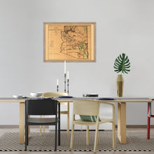 Cargar imagen en el visor de la galería, Digitally Restored and Enhanced 1876 Arizona Map Poster - Framed Vintage Arizona Wall Art - History Map of Arizona State Territory