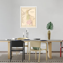 Load image into Gallery viewer, Digitally Restored and Enhanced 1838 Delaware State Map - Framed Vintage Delaware Wall Art - Old Dover Delaware Map - History Map of Delaware Poster Showing Minor Civil Division
