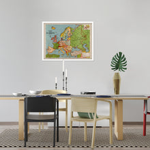 Load image into Gallery viewer, Digitally Restored and Enhanced 1925 Europe Map Poster - Framed Vintage Map of Europe - Old Map of Europe Wall Art - Restored Europe Wall Map - Bacon's Standard Poster Map Of Europe