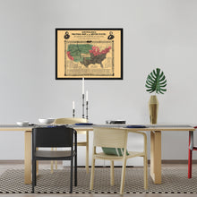 Load image into Gallery viewer, Digitally Restored and Enhanced 1856 United States Map Poster - Framed Vintage Map of USA - Old USA Map Poster - United States Wall Map - Political Map of United States Wall Art