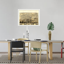 Cargar imagen en el visor de la galería, Digitally Restored and Enhanced 1868 Fort Wayne Indiana Map - Framed Vintage Fort Wayne Indiana Map - Old Fort Wayne Print - Bird's Eye View of Fort Wayne Indiana Wall Art Poster