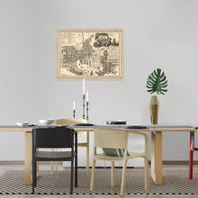 Cargar imagen en el visor de la galería, Digitally Restored and Enhanced 1804 Baltimore Map Print - Framed Vintage Baltimore City Wall Art - Old Baltimore Maryland Map Poster