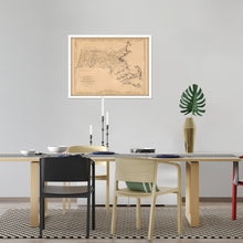 Cargar imagen en el visor de la galería, Digitally Restored and Enhanced 1796 Massachusetts State Map Print - Framed Vintage Map of Massachusetts Poster - Old Massachusetts Wall Art - Restored Map of Massachusetts State