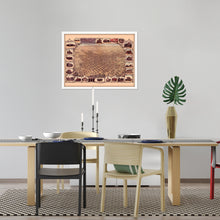 Load image into Gallery viewer, Digitally Restored and Enhanced 1901 San Jose California Map - Framed Vintage San Jose Wall Art - Old San Jose Poster - History Map of San Jose CA - Bird's Eye View of San Jose CA Map