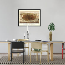 Load image into Gallery viewer, Digitally Restored and Enhanced 1878 San Francisco City Map Poster - Framed Vintage San Francisco Wall Art - Map of San Francisco Poster - Bird's Eye View of San Francisco Map Print