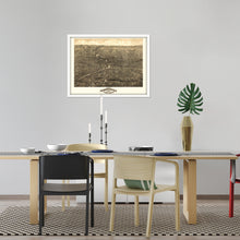 Cargar imagen en el visor de la galería, Digitally Restored and Enhanced 1880 Rochester Map - Framed Vintage New York Poster - History Map of Rochester NY Wall Art - Old New York Map - Bird's Eye View of Rochester NY Map