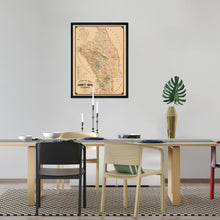 Cargar imagen en el visor de la galería, Digitally Restored and Enhanced 1895 Napa County California Map - Framed Vintage Napa Wall Art - Old California Wall Map History