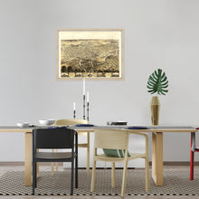 Cargar imagen en el visor de la galería, Digitally Restored and Enhanced 1868 Fort Wayne Indiana Map - Framed Vintage Fort Wayne Indiana Map - Old Fort Wayne Print - Bird's Eye View of Fort Wayne Indiana Wall Art Poster