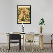 Cargar imagen en el visor de la galería, Digitally Restored and Enhanced 1863 Gettysburg Map Poster - Framed Vintage Gettysburg Battlefield Map Wall Art - History Map of The Battle of Gettysburg Pennsylvania