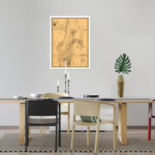Load image into Gallery viewer, Digitally Restored and Enhanced 1863 Gettysburg Map - Framed Vintage Pennsylvania Map Print - Old Pennsylvania Wall Art - Restored Gettysburg Battlefield Map of Pennsylvania Poster