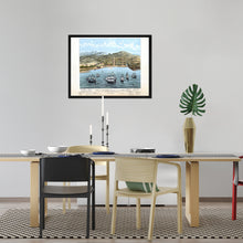 Cargar imagen en el visor de la galería, Digitally Restored and Enhanced 1884 San Francisco Map Print - Framed Vintage San Francisco Wall Art - Map of San Francisco Poster Formerly Yerba Buena - San Francisco Framed Wall Art