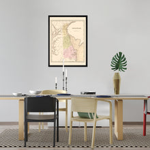Cargar imagen en el visor de la galería, Digitally Restored and Enhanced 1838 Delaware State Map - Framed Vintage Delaware Wall Art - Old Dover Delaware Map - History Map of Delaware Poster Showing Minor Civil Division