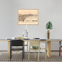 Cargar imagen en el visor de la galería, Digitally Restored and Enhanced 1893 Map of Geneva New York - Framed Vintage New York Map Poster - Old City of Geneva Map History