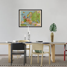 Load image into Gallery viewer, Digitally Restored and Enhanced 1925 Europe Map Poster - Framed Vintage Map of Europe - Old Map of Europe Wall Art - Restored Europe Wall Map - Bacon's Standard Poster Map Of Europe
