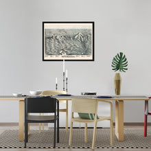 Load image into Gallery viewer, Digitally Restored and Enhanced 1890 White Mountains Map - Framed Vintage Map of the White Mountains - Bird's Eye View Map of White Mountains New Hampshire Shows Index to Summits