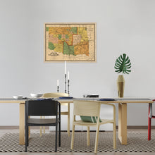Cargar imagen en el visor de la galería, Digitally Restored and Enhanced 1892 Indian and Oklahoma Territories Map - Framed Vintage Oklahoma Map - Old Map of Oklahoma State Poster - Indian Territory Map & Oklahoma Map Poster