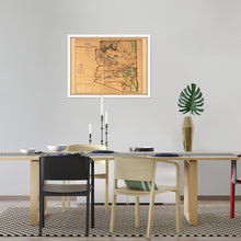 Cargar imagen en el visor de la galería, Digitally Restored and Enhanced 1876 Arizona Map Poster - Framed Vintage Arizona Wall Art - History Map of Arizona State Territory