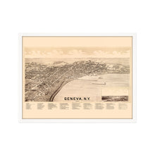 Cargar imagen en el visor de la galería, Digitally Restored and Enhanced 1893 Map of Geneva New York - Framed Vintage New York Map Poster - Old City of Geneva Map History