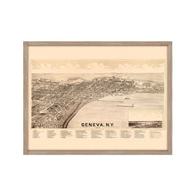 Cargar imagen en el visor de la galería, Digitally Restored and Enhanced 1893 Map of Geneva New York - Framed Vintage New York Map Poster - Old City of Geneva Map History