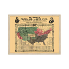Load image into Gallery viewer, Digitally Restored and Enhanced 1856 United States Map Poster - Framed Vintage Map of USA - Old USA Map Poster - United States Wall Map - Political Map of United States Wall Art