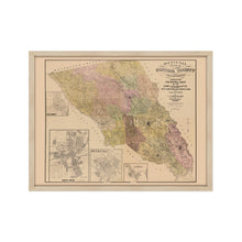 Cargar imagen en el visor de la galería, Digitally Restored and Enhanced 1900 Sonoma County Map - Framed Vintage Sonoma California Wall Map - History Map of Sonoma County CA