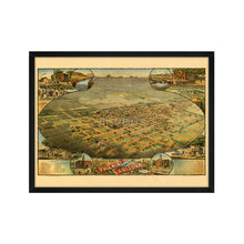 Load image into Gallery viewer, Digitally Restored and Enhanced 1885 Phoenix Arizona Map - Framed Vintage Phoenix AZ Poster - Old Phoenix Wall Art - History Map of Phoenix AZ - Maricopa County Map of Phoenix Arizona