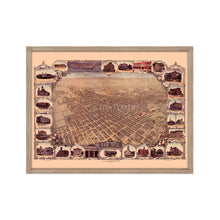 Load image into Gallery viewer, Digitally Restored and Enhanced 1901 San Jose California Map - Framed Vintage San Jose Wall Art - Old San Jose Poster - History Map of San Jose CA - Bird's Eye View of San Jose CA Map
