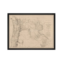 Cargar imagen en el visor de la galería, Mapa del estado de Oregón y Washington de 1859 - Mapa de Oregón vintage enmarcado - Mapa restaurado del arte de la pared del estado de Oregón y el territorio de Washington Póster