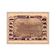 Load image into Gallery viewer, Digitally Restored and Enhanced 1901 San Jose California Map - Framed Vintage San Jose Wall Art - Old San Jose Poster - History Map of San Jose CA - Bird's Eye View of San Jose CA Map