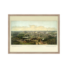 Cargar imagen en el visor de la galería, Digitally Restored and Enhanced 1867 Columbus Ohio Map - Framed Vintage Columbus Map Print - History Map of Columbus Ohio Wall Art - View of Columbus OH Map from Capitol University