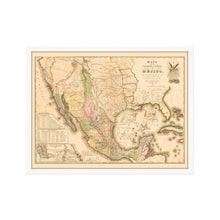 Cargar imagen en el visor de la galería, Digitally Restored and Enhanced 1847 Mexico Map Poster - Framed Vintage Mexico Wall Art - History Map of Mexico Poster - Old Mapa de Mexico - Mapa de los Estados Unidos de Mejico