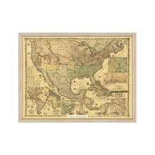 Load image into Gallery viewer, Digitally Restored and Enhanced 1862 United States Map Poster - Framed Vintage Map of United States Wall Art - Colton's Railroad & Military Map of the United States Mexico West Indies