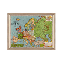 Load image into Gallery viewer, Digitally Restored and Enhanced 1925 Europe Map Poster - Framed Vintage Map of Europe - Old Map of Europe Wall Art - Restored Europe Wall Map - Bacon's Standard Poster Map Of Europe