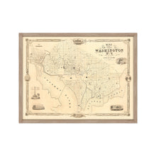 Cargar imagen en el visor de la galería, Digitally Restored and Enhanced 1850 Washington DC Map - Framed Vintage City of Washington DC Map - Old Wall Map of Washington DC - Restored Washington DC Map Print Wall Art Poster