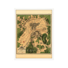 Cargar imagen en el visor de la galería, Digitally Restored and Enhanced 1863 Gettysburg Map Poster - Framed Vintage Gettysburg Battlefield Map Wall Art - History Map of The Battle of Gettysburg Pennsylvania