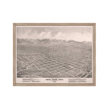 Load image into Gallery viewer, Digitally Restored and Enhanced 1875 Utah Map Poster - Framed Vintage Salt Lake City Map - Old Utah Wall Map - Restored Utah Wall Art - Bird's Eye View of Salt Lake City Utah Poster