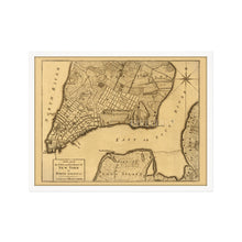 Load image into Gallery viewer, Digitally Restored and Enhanced 1776 New York City Map Print - Framed Vintage New York Map - Old Wall Map of New York City - Plan of the City and Environs of New York Wall Art Poster