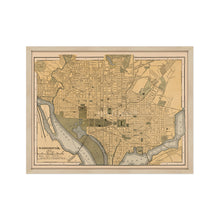 Cargar imagen en el visor de la galería, Digitally Restored and Enhanced 1897 Map of Washington DC - Framed Vintage Washington DC Map - Historic Washington DC Map Print - Restored Wall Map of Washington DC Wall Art Poster