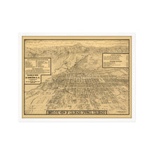 Load image into Gallery viewer, Digitally Restored and Enhanced 1909 Map of Colorado Springs - Framed Vintage Colorado Map Poster - Old Colorado Wall Art - Historic Bird's Eye View Map of Colorado Springs CO