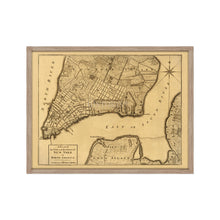 Load image into Gallery viewer, Digitally Restored and Enhanced 1776 New York City Map Print - Framed Vintage New York Map - Old Wall Map of New York City - Plan of the City and Environs of New York Wall Art Poster