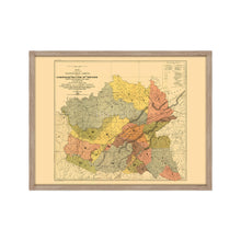 Cargar imagen en el visor de la galería, Digitally Restored and Enhanced 1884 Cherokee Nation History Map - Framed Vintage Map of Indian Tribes - Old Cherokee Nation Wall Art - Historic Oklahoma Map - American Indian Map