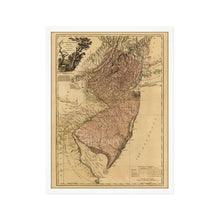Cargar imagen en el visor de la galería, Digitally Restored and Enhanced 1777 New Jersey Map - Framed Vintage Map of New Jersey - Historic NJ Map - Old Province of New Jersey Wall Map Divided Into East & West Wall Art Poster