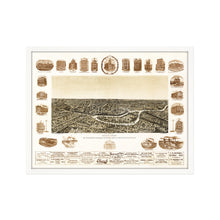 Cargar imagen en el visor de la galería, Digitally Restored and Enhanced 1892 Map of Dallas Texas Poster - Framed Vintage Dallas Map - Old City of Dallas Wall Art - Dallas Texas Map History - Bird's Eye View of Dallas TX Map